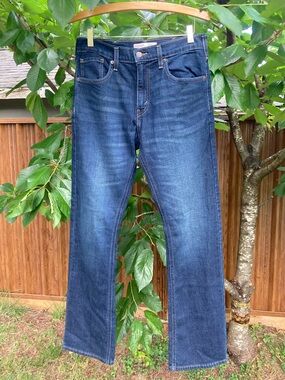 Signature by Levi Strauss Men's Bootcut Jeans in Dark Blue Wash